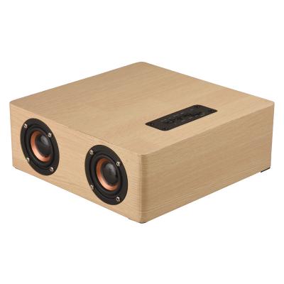 China 4 Wireless Speakers 3600 mAh Battery Wooden Wireless Speakers With Powerful Stereo Sound for sale