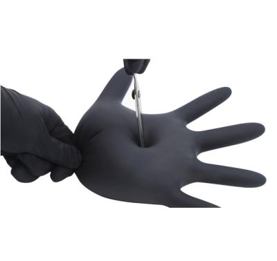 China Strong Black Wholesale China Disposable Gloves Nitrile Safety Work Gloves for sale