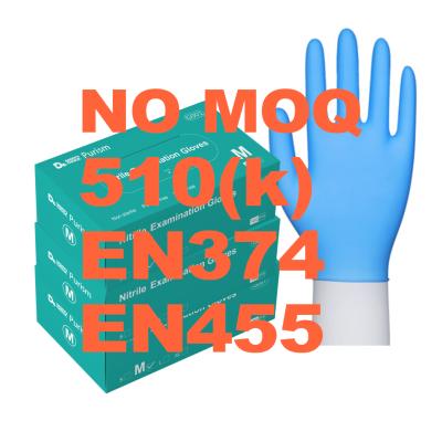 China Disposable Medical Examination Nitrile 510(k) Gloves Safety Glove Supplier for sale