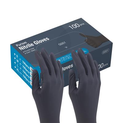 China Black Household EN374 Workout Glove Best Hand Protection Nitrile Gloves Price for sale