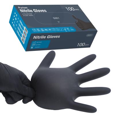 China High Quality Hand Protection Nitrile Glove Manufacturers Black Safety Gloves for sale