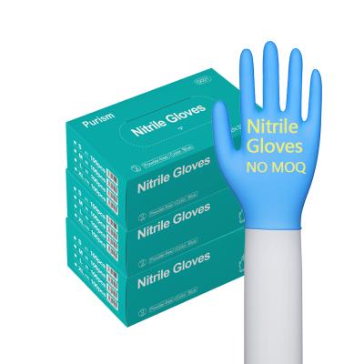 China Hand Protection Nitrile Glove Powder Free Dish Work Hot Product Blue Washing Gloves Supplier for sale