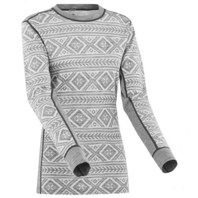 China Thermal Women's Thermal Underwear Merino Wool Printed Long Sleeve Thermal Base Layer for sale