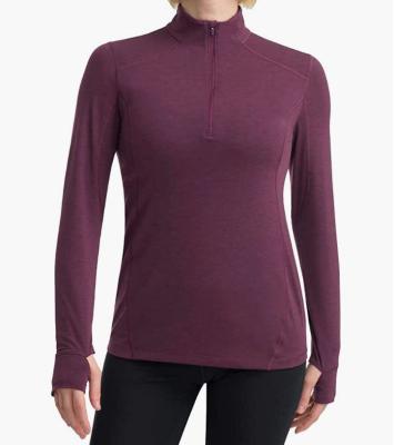 China QUICK DRY Polyester Merino Wool Drirelease Women Long Sleeve Base Layer for sale