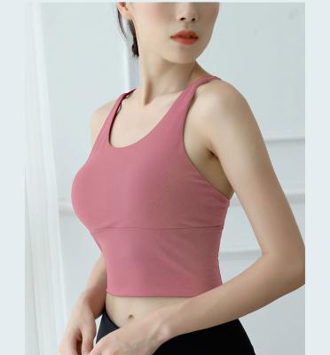 China Breathable Gym Bra Yoga Top With Built In Bra Women Yoga Crop Top for sale