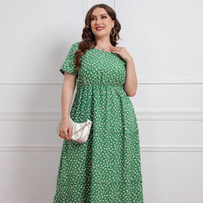 China 2022 New Styles Viable Plus Size Floral Print Maxi Long Summer Casual Dresses For Women Wholesale China Coldker for sale