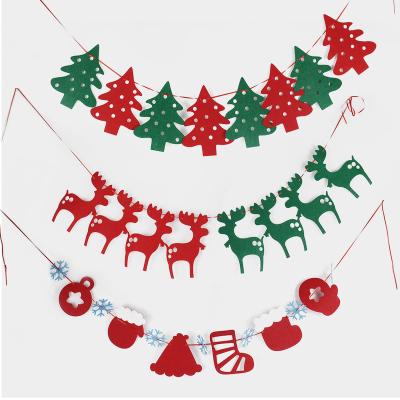 China 3m Garland Christmas Banners Santa Claus Elk Snowman Flag Christmas Tree Banners Decor 2022 Merry Christmas Decor For Home for sale