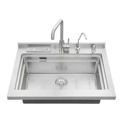 China Without Faucet Kitchen Sink Polished Single Bowl Kitchen Sink 304 Stainless Steel Handmade Kitchen Sink for sale