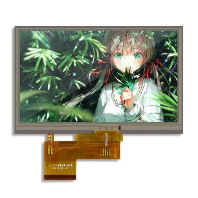 China 4.3 Inch RGB LCD Module AT043TN24 V.4 480*272 Brightness 400 With 4 Wire Resistive Touch Display For PND 4.3 Inch for sale