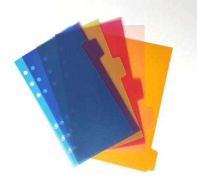 China Office Supplies Multi Color Personal Size 6 Side Tab Divider Page 6 Hole In Stock for sale