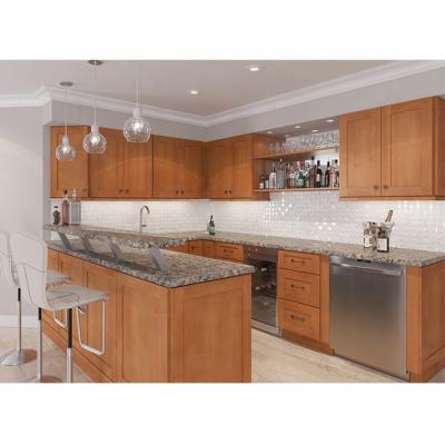 China Environment Friendly American Style Modern Design Kitchen Solid Wood Furniture for sale