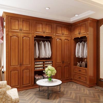 China Classic style bedroom wall wardrobe wooden design (height) adjustable for sale