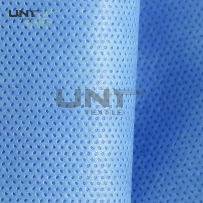 Chine Interlignage non-tissé bleu-clair et blanc du textile non tissé 100% enflé d'usine de vente de fonte chinoise du polypropylène SMMS à vendre