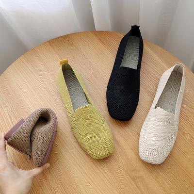 China Lady's Flat Anti-slippery Flat Shoes Women's Direct Selling Shoes Mesh Lining Breathable Material Style Zapatillas Mujer Te koop