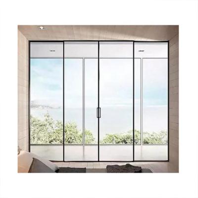 China Magnetic Modern Slim Glass Sliding Aluminum Screen Door Price for sale