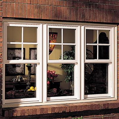 China Magnetic screen 4 white plus 1 aluminum double hung window for sale for sale