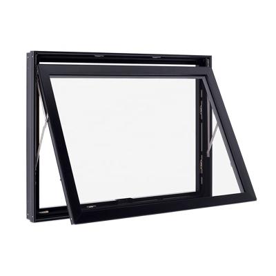 China Magnetic Australian Standard 3 Screen Pane Black Aluminum Window For Bar for sale