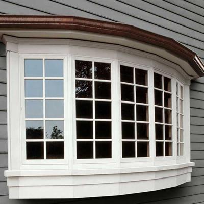 China Colonial Aluminum Bay Windows Magnetic White Screen Color With 5 Windows for sale