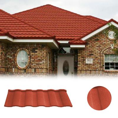 China Fireproof Metal Stone Coated Roman Type Bangladesh Insulated Roof Tile for sale