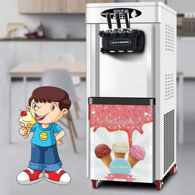 China Snack Factory Stainless Steel Mixed 2+1 Flavors Ice Cream Machine / Soft Serve Ice Cream Machine for sale