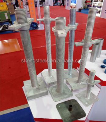 China Construction Q235 Adjustable Screw scaffold Base Jack hollow jack base for scaffolding adjust the height Te koop