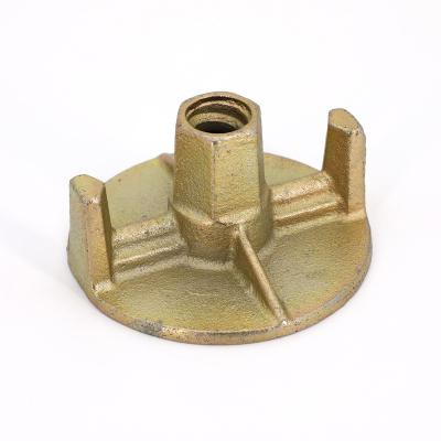 China Industrial Construction Steel Formwok accessories cast iron Round plate Wing Nut 15/17mm 100 mm for sale