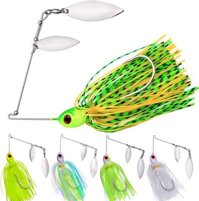 China Durable Lure Metal Jig Fishing Hard Spinner Bait Swimbait For Bass For Trout Salmon Hard Metal Spinnerbaits for sale