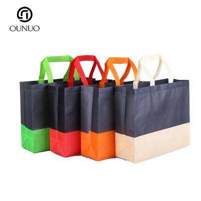 China Non Woven Bag NATIONAL Ruiding Promotional Custom Design Multicolor PP Woven Laminated Plastic Beach Tote Bag for sale