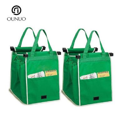 China Eco-Friendly Non-woven Hot Sale Eco-Friendly Green Supermarket Car Folding Reusable Reusable Shopping Bag for sale