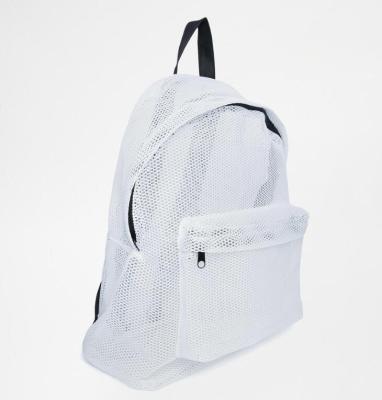 China 2021 new style comfortable white mesh outdoor backpack for youth for sale