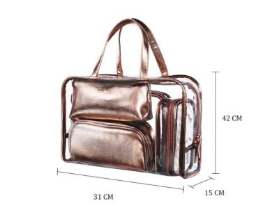 China Lady Holographic Clear Plastic Jelly Handbag, Fashoion Fashion Transparent PVC EVA Tote Handbag for sale