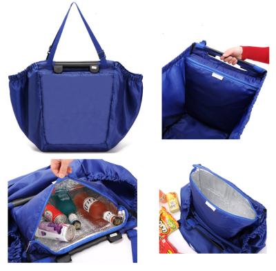 China Waterproof Eco - Friendly Promotional Many Colors Folding Shopping Trolley Bag for sale