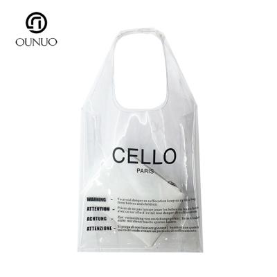 China New Arrival NATIONAL DIY Shopping Bag PVC Summer Beach Clear Shoulder Bag Plastic Transparent Clutch Tote Bag for sale