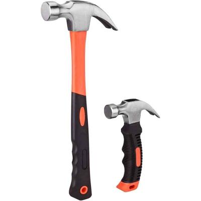 China Nail Hammer Factory wholesale 8oz 16oz small Plastic Handle General Purpose  Camping  Stubby best Claw Hammer for sale