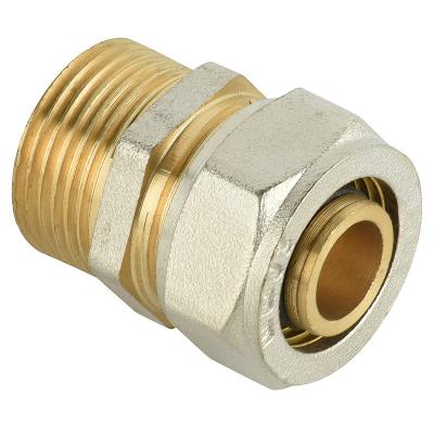 China Male Pex Pipe Fittings Compression Brass Fittings Coupling For Pex-Al-Pex Pipe Equal for sale