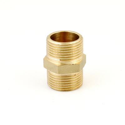 China Male-Male Brass Thread Nipple Pipe Fittings Fit Equal for sale