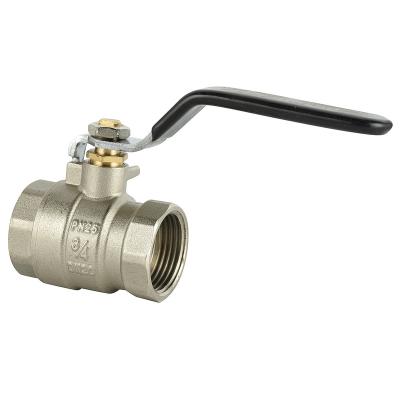 China -100 irons to DN15 ball valve PN2 water and gas general use nickel plating brass irons/steel handle for sale