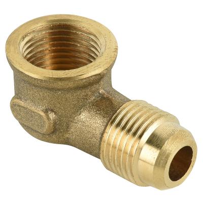 China Fittings NPT Brass Thread Gas Elbow Female Flare To FPT Fitting With Flare Connector Equal for sale