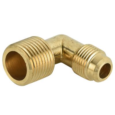 China Brass Gas Fittings 90 Elbow 45 Degree Flare To MPT Thread Fitting Flare Connector Equal for sale