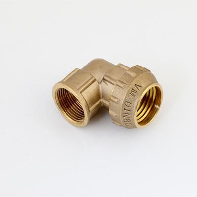 China good quality brass female elbow pe compression fittings for pe pipe equal for sale