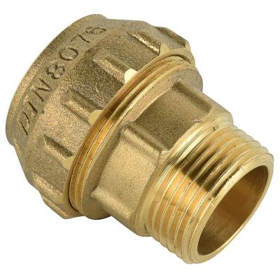 China Good quality pe male brass straight compression fittings for pe pipe equal for sale