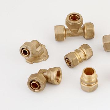 China Pex Pipe Fittings Brass Compression Fittings Copper O Ring Connector Equal for sale