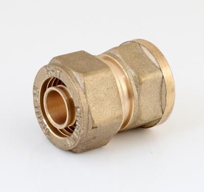 China Brass Pex Pipe Fittings O Ring Fittings Straight Copper Connector Nipple Female Compression Equal for sale