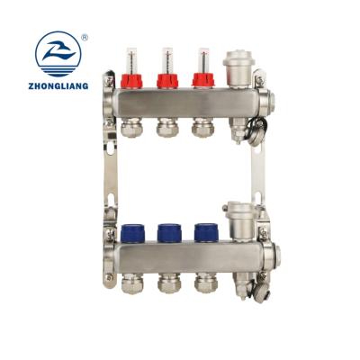 China ZL-1175E modern stainless steel various pex underfloor underfloor heating manifold for sale