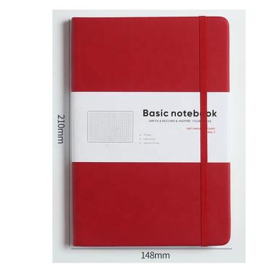 China With 2022 planners and holder factory direct supply handmade planner red hardcover pu leather diary a5 agenda custom leather notebook pen for sale