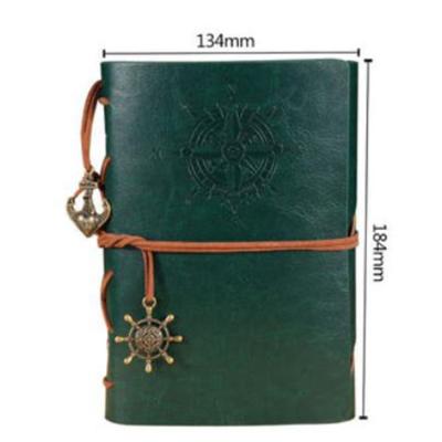 China Mini Retro Pirate Notebook Loose Leaf Planners Customized Diary Print Travel Leather Notebook for sale