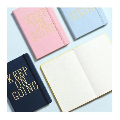 China Cute Planner A6 Hardcover Book Factory Price Notebooks Printing PU Leather Hard Cover Journal Notebook With Elastic for sale