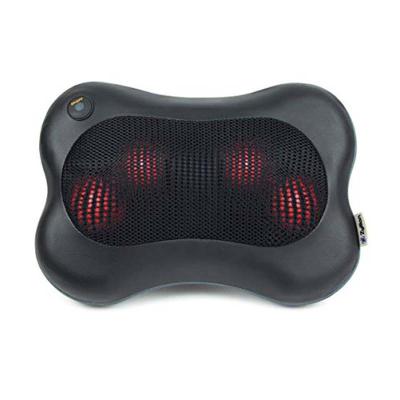 China Portable Shiatsu Back Neck Massager Kneading Massage Pillow With Heat Kneading Deep Tissue Massage Pillow With Heat And AC Adapter for sale