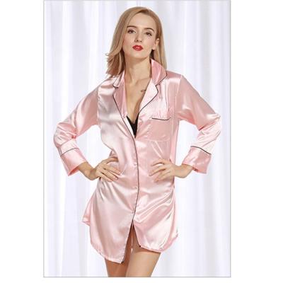 China Polyester PoeticExist Women's Sexy Silk Pajamas Home Wear Sexy Lace Nightgown for sale