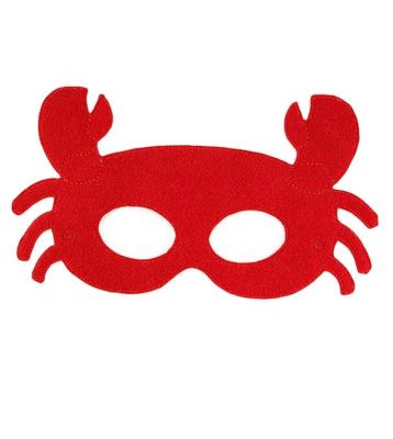 China PoeticExist Soft Custom Hand Made Felt Animal Mask Child And Adult Birthday Gifts Crab for sale